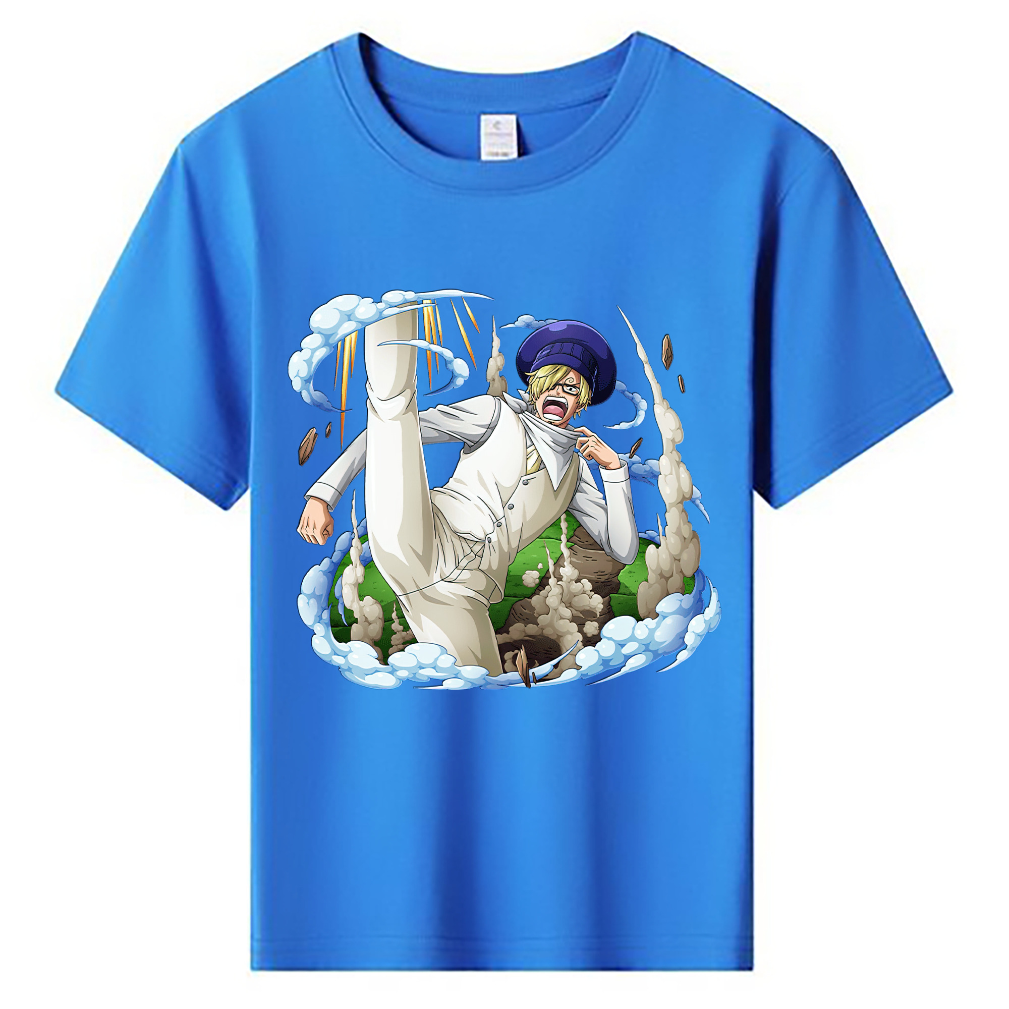（画像用） ワンピース サンジ ONE PIECE Sanji 綿100％キッズTシャツ（フロントプリント）